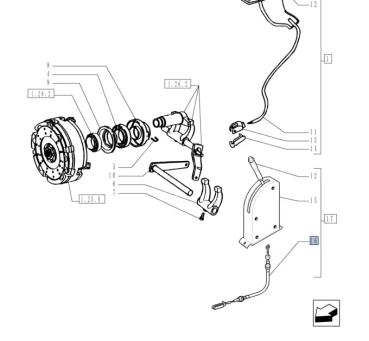 Preview: Bowdenzug Zapfwelle (ein/aus) CNH 1688mm